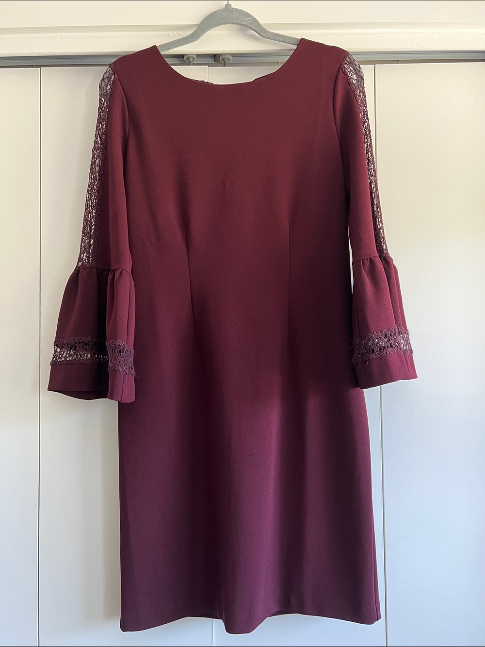 ANTONIO MELANI Burgundy Long Sleeve Dress